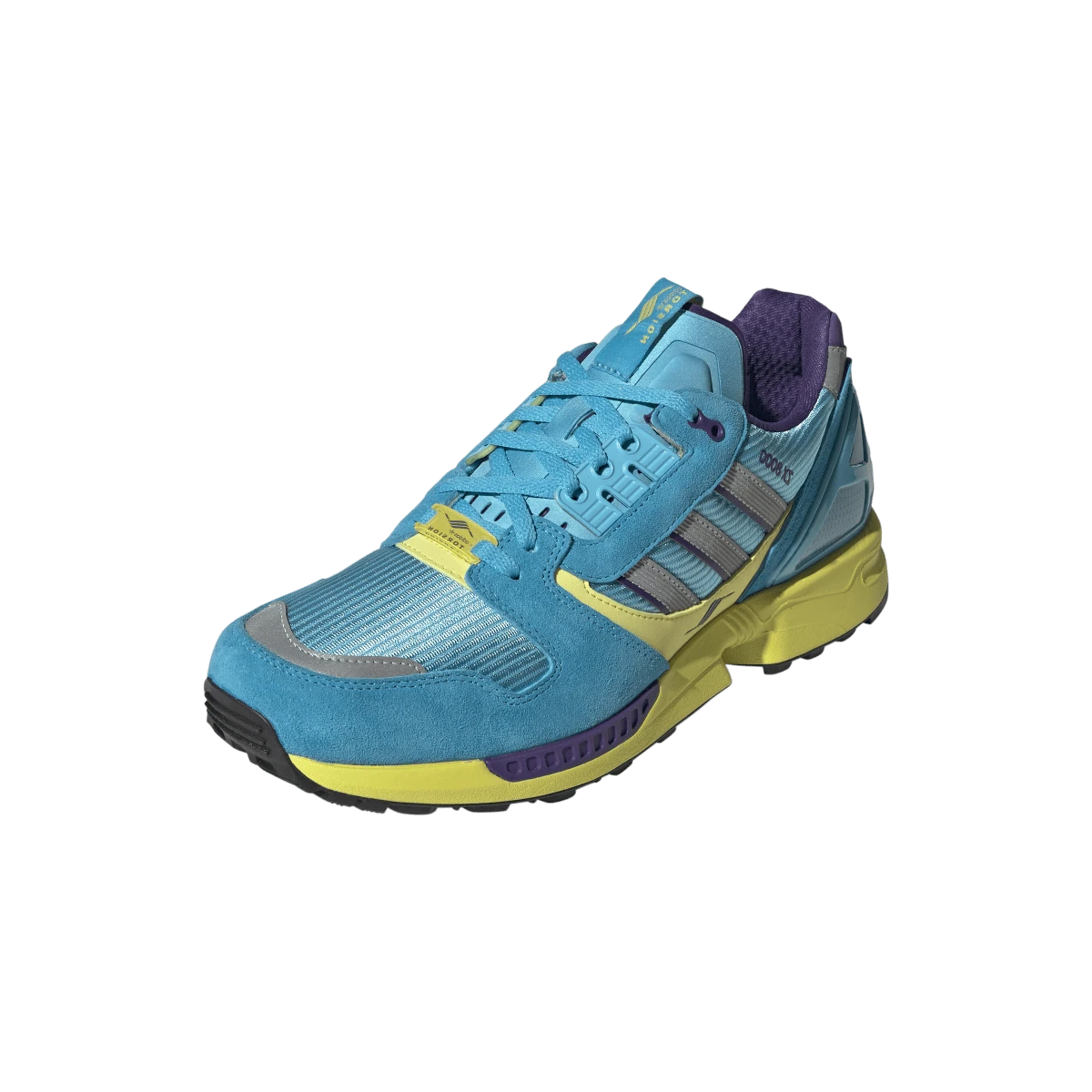 Overkicks - Adidas ZX 8000 Consortium Blue Glow Unity Purple (JQ6739) - vista trasera