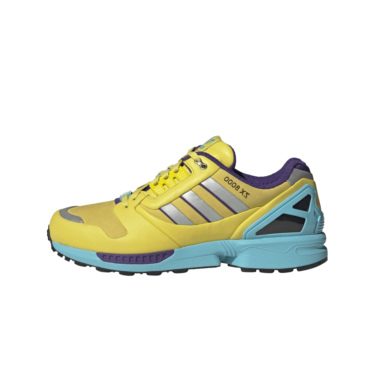 Overkicks - Adidas ZX 8000 Consortium Yellow Blue Glow (JQ4359) - vista lateral