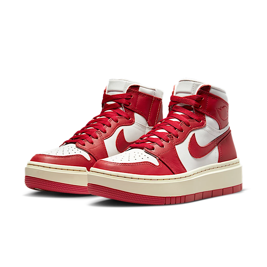 Overkicks - Air Jordan 1 Elevate High Summit White Varsity Red (DN3253-116) - vista trasera