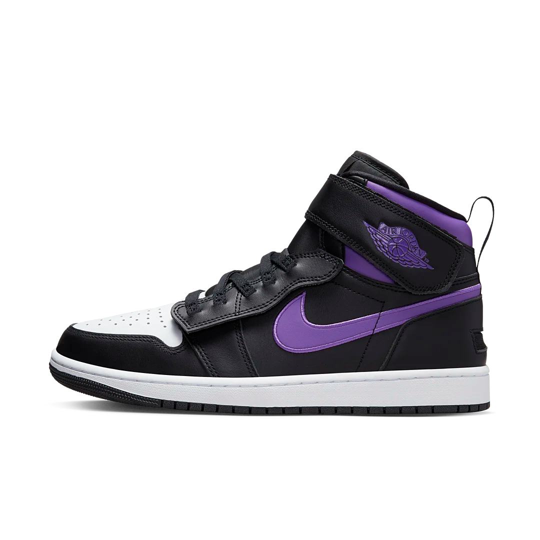 Overkicks - Air Jordan 1 High FlyEase Black Bright Violet (CQ3835-051) - vista lateral