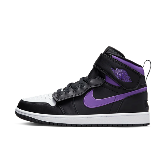 Overkicks - Air Jordan 1 High FlyEase Black Bright Violet (CQ3835-051) - vista lateral