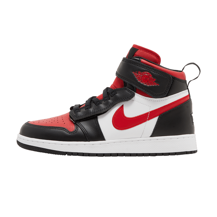 Overkicks - Air Jordan 1 High FlyEase Black White Fire Red (GS) (DC7986-061) - vista lateral