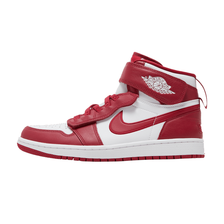 Overkicks - Air Jordan 1 High FlyEase White Cardinal Red (CQ3835-601) - vista lateral