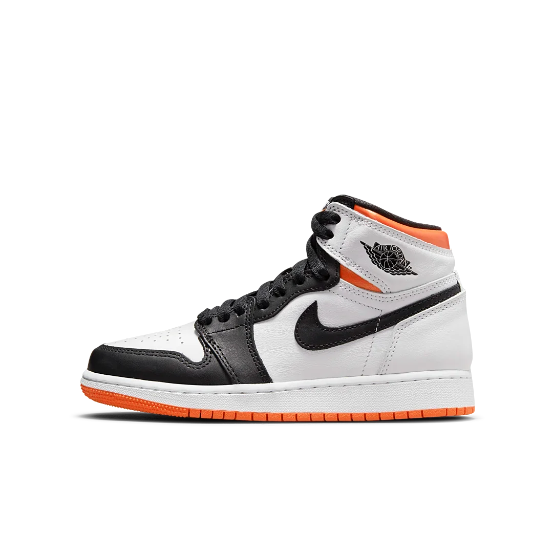 Overkicks - Air Jordan 1 High OG Electro Orange (GS) (575441-180) - vista lateral