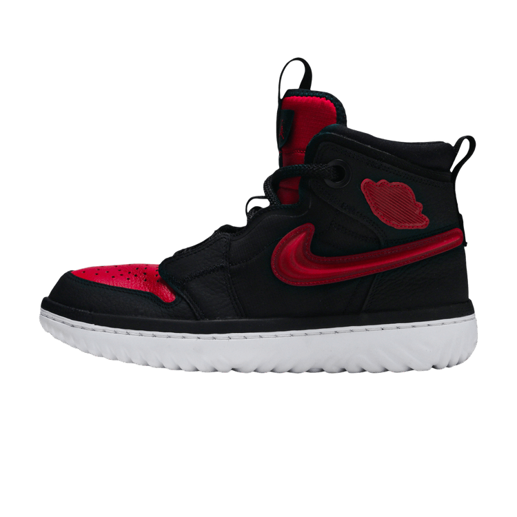 Overkicks - Air Jordan 1 High React Black Noble Red (AR5321-006) - vista lateral