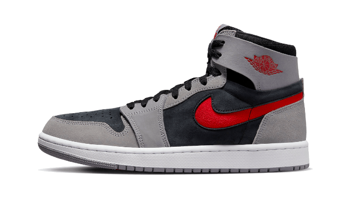 Overkicks - Air Jordan 1 High Zoom Air CMFT 2 Black Fire Red Cement (DV1307-060) - vista lateral