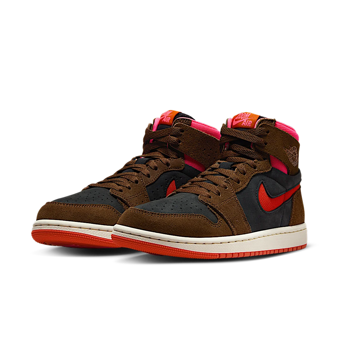 Overkicks - Air Jordan 1 High Zoom Air CMFT 2 Cacao Wow Picante Red (DV1305-206) - vista trasera