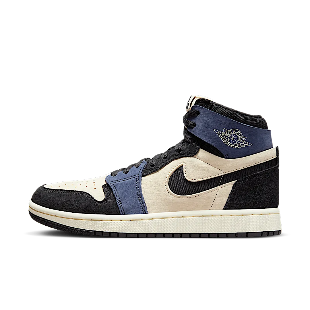 Overkicks - Air Jordan 1 High Zoom Air CMFT 2 Muslin Blackened Blue (DV1305-104) - vista lateral