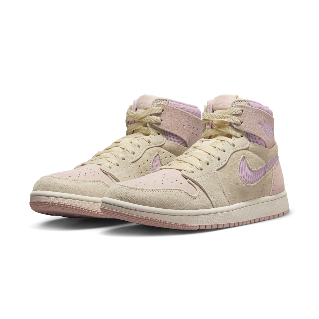 Overkicks - Air Jordan 1 High Zoom Air CMFT 2 Muslin Plum Chalk (DV1305-100) - vista trasera