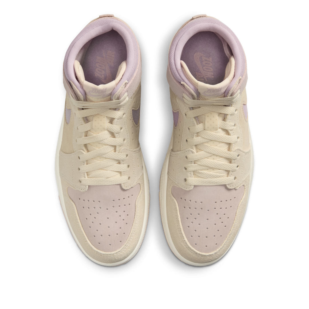 Overkicks - Air Jordan 1 High Zoom Air CMFT 2 Muslin Plum Chalk (DV1305-100) - par completo