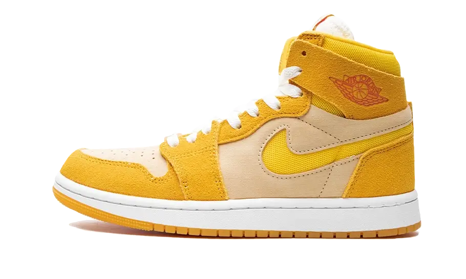 Overkicks - Air Jordan 1 High Zoom Air CMFT 2 Yellow Ochre (FJ5743-700) - vista lateral