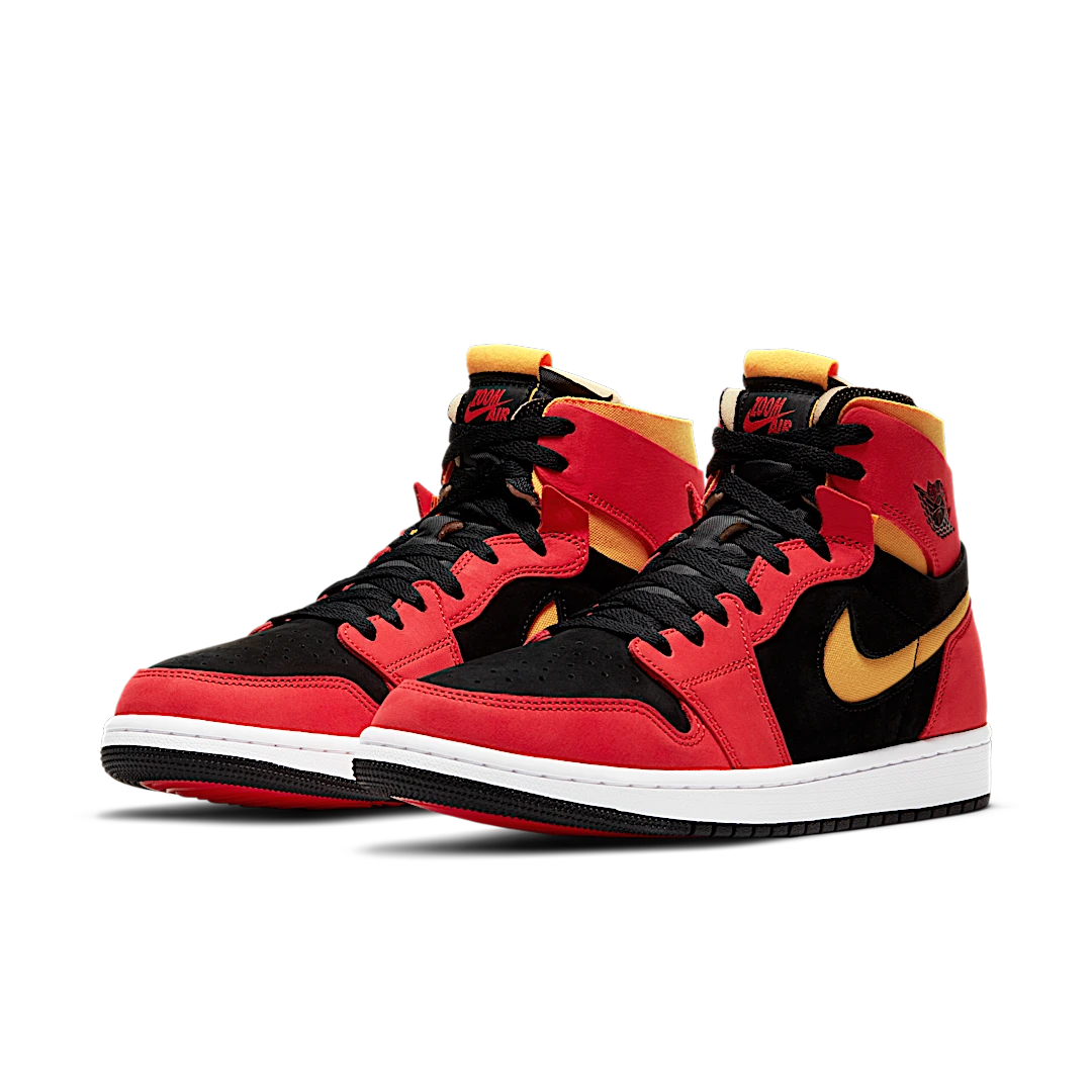 Overkicks - Air Jordan 1 High Zoom Air CMFT Black Chile Red (CT0978-006) - vista trasera