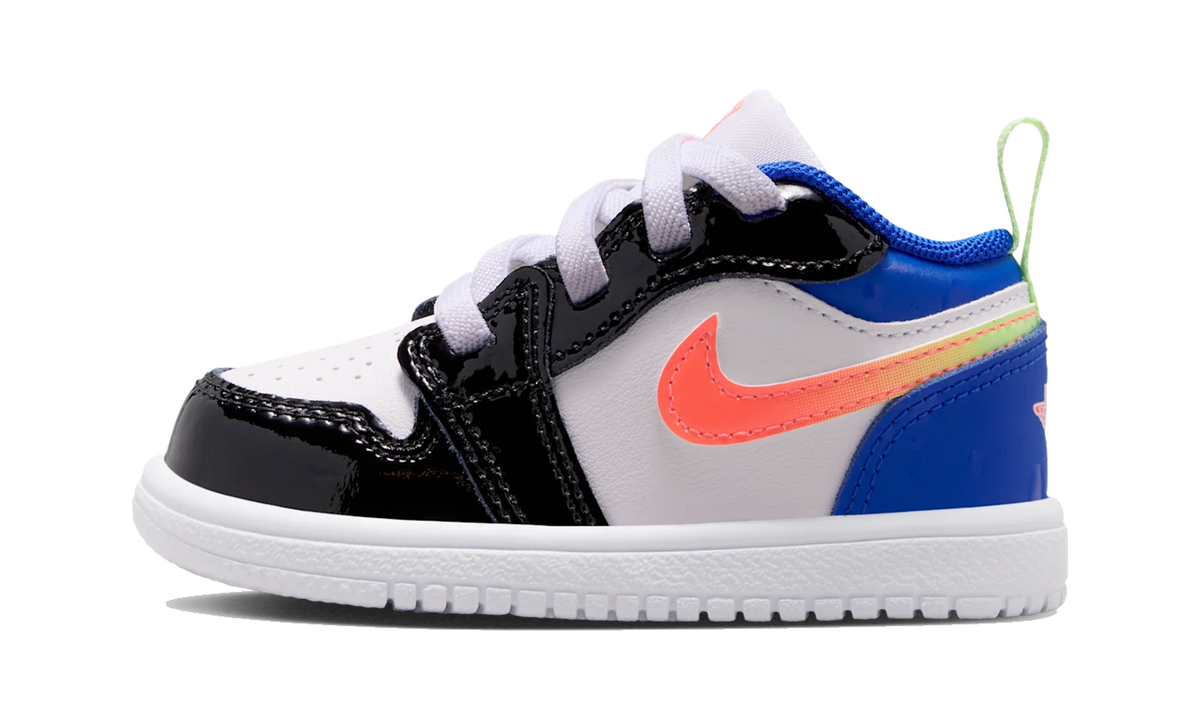 Overkicks - Air Jordan 1 Low ALT SE White Black Royal Bright Mango (TD) (II1251-100) - vista lateral