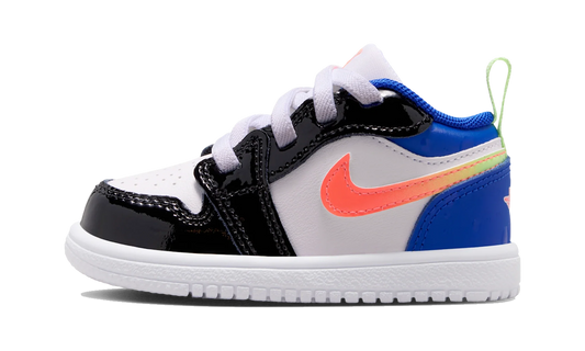 Overkicks - Air Jordan 1 Low ALT SE White Black Royal Bright Mango (TD) (II1251-100) - vista lateral