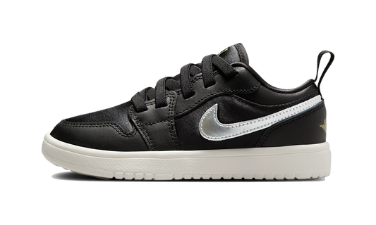 Overkicks - Air Jordan 1 Low Alt SE Black Silver Sail Gold (PS) (FZ3920-001) - vista lateral