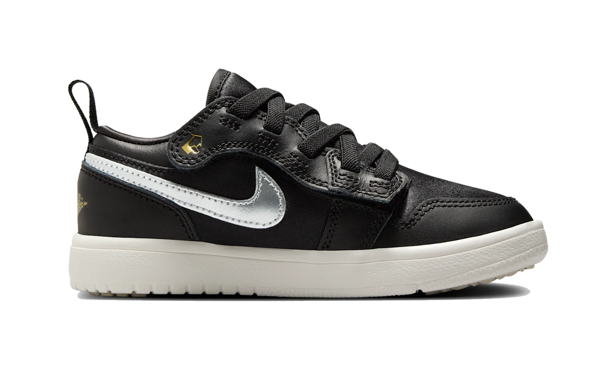 Overkicks - Air Jordan 1 Low Alt SE Black Silver Sail Gold (PS) (FZ3920-001) - imagen 4