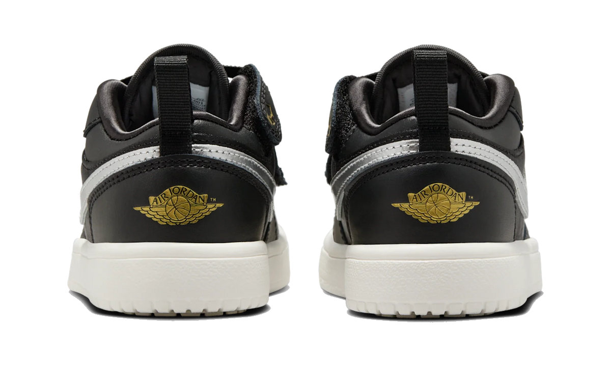 Overkicks - Air Jordan 1 Low Alt SE Black Silver Sail Gold (PS) (FZ3920-001) - imagen 6