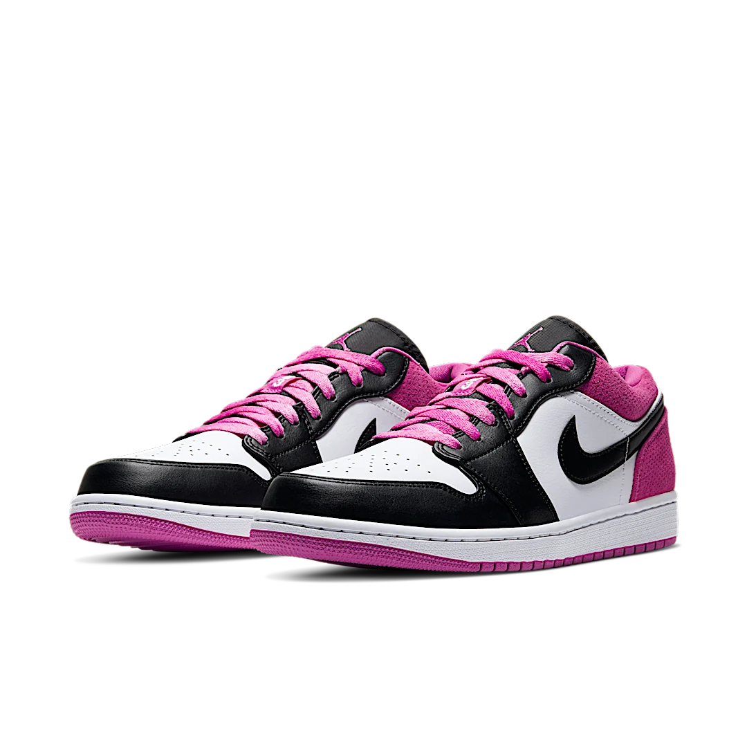 Overkicks - Air Jordan 1 Low Black Active Fuchsia (CK3022-005) - vista trasera