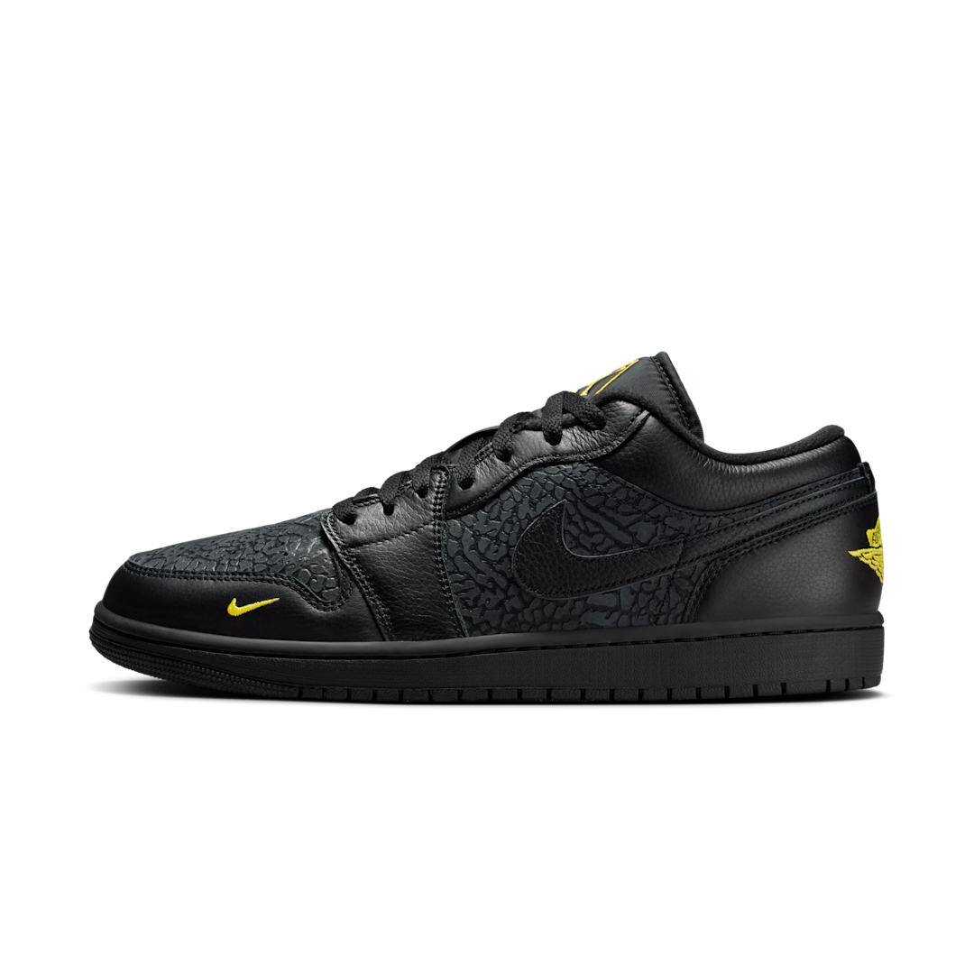 Overkicks - Air Jordan 1 Low Black Elephant Print (IM6568-010) - vista lateral