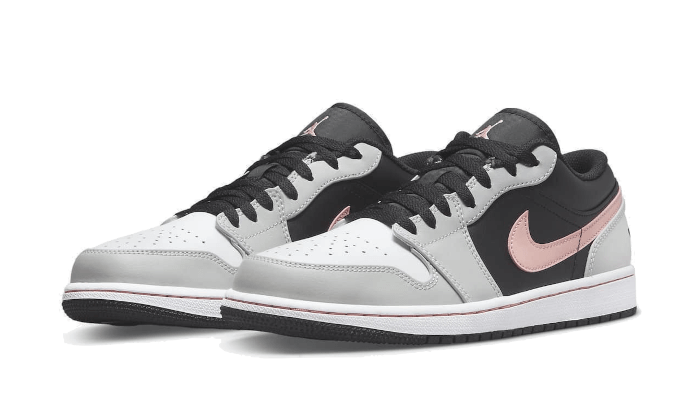 Overkicks - Air Jordan 1 Low Black Grey Pink (553558-062) - vista trasera