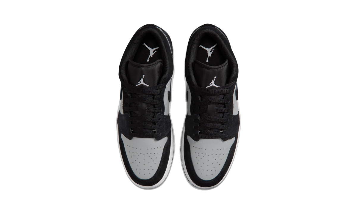 Overkicks - Air Jordan 1 Low Black/Light Smoke Grey/White (553558-048) - vista superior