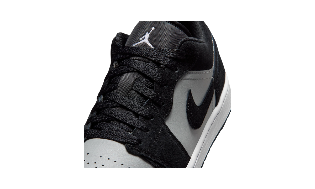 Overkicks - Air Jordan 1 Low Black/Light Smoke Grey/White (553558-048) - detalle lateral interior