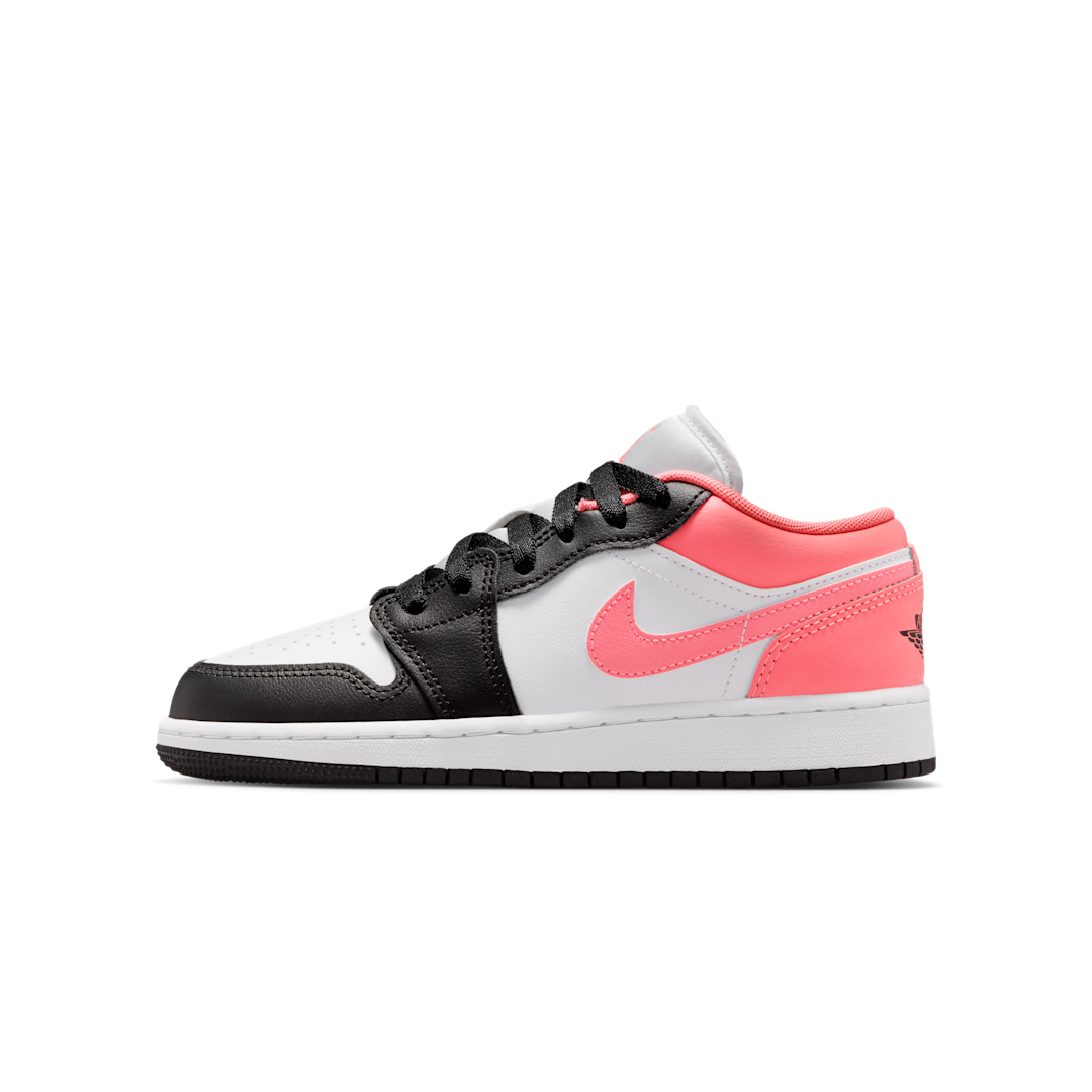 Overkicks - Air Jordan 1 Low Black Pink Gaze (553560-025) - vista lateral