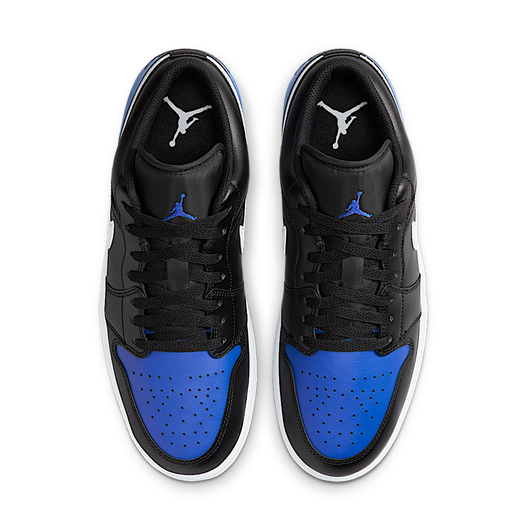 Overkicks - Air Jordan 1 Low Black Royal Toe (553558-042) - par completo