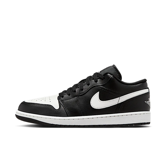 Overkicks - Air Jordan 1 Low Black Summit White (553558-043) - vista lateral