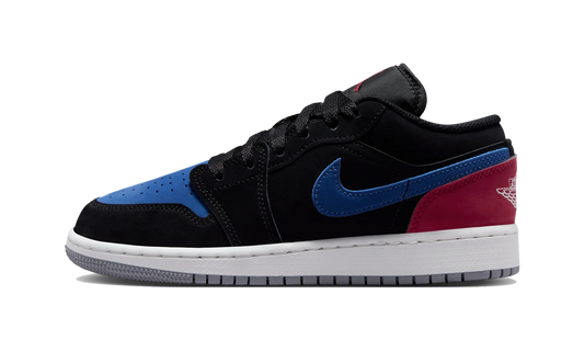 Overkicks - Air Jordan 1 Low Black True Blue Varsity Red (GS) (553560-049) - vista lateral