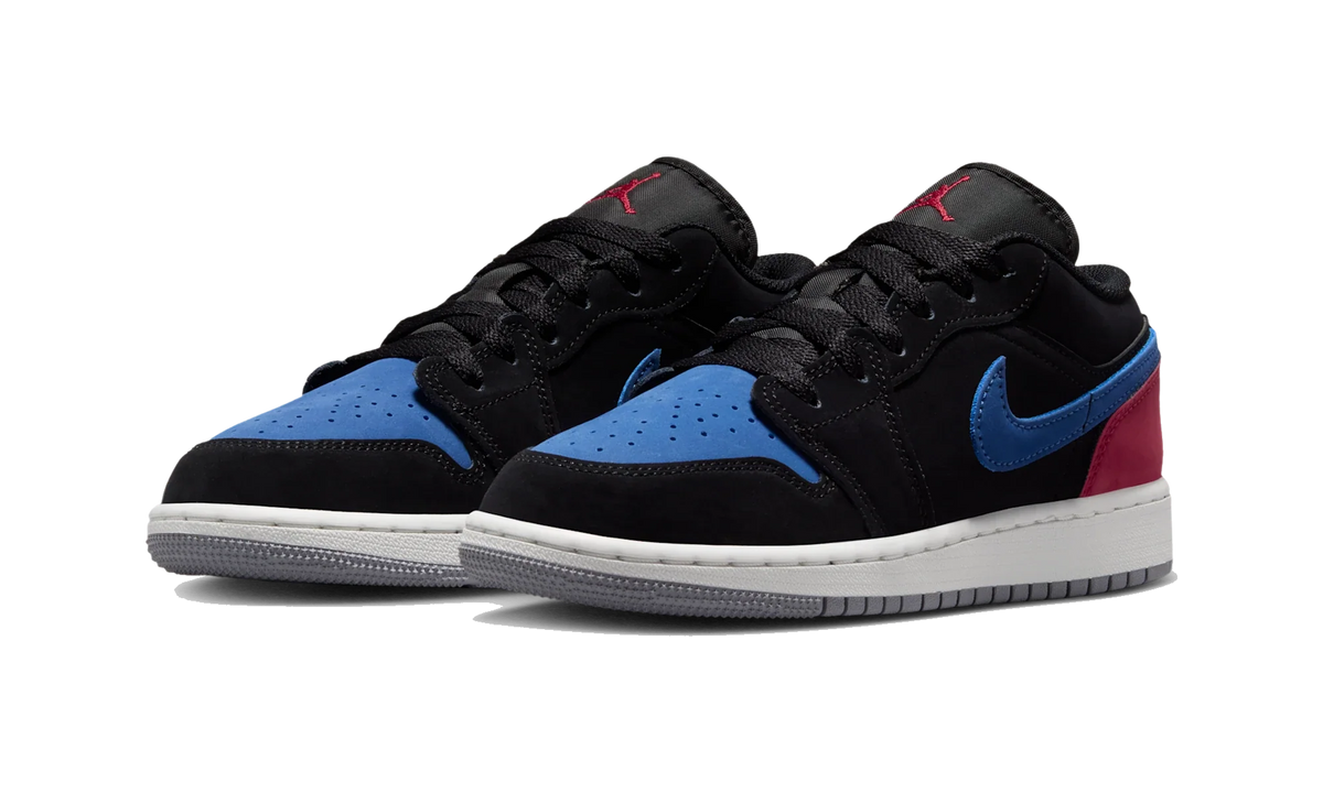 Overkicks - Air Jordan 1 Low Black True Blue Varsity Red (GS) (553560-049) - imagen 2
