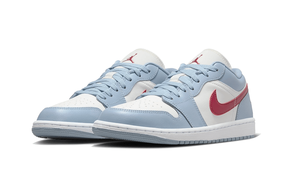Overkicks - Air Jordan 1 Low Blue Whisper Dune Red (DC0774-164) - vista trasera