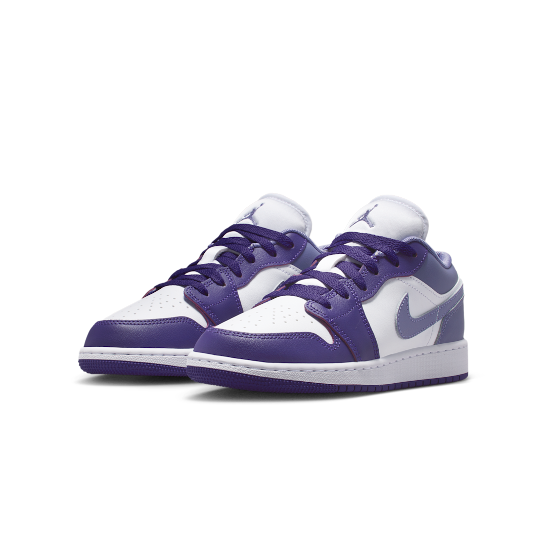 Overkicks - Air Jordan 1 Low Court Purple White Dusty Amethyst (GS) (553560-551) - imagen 2