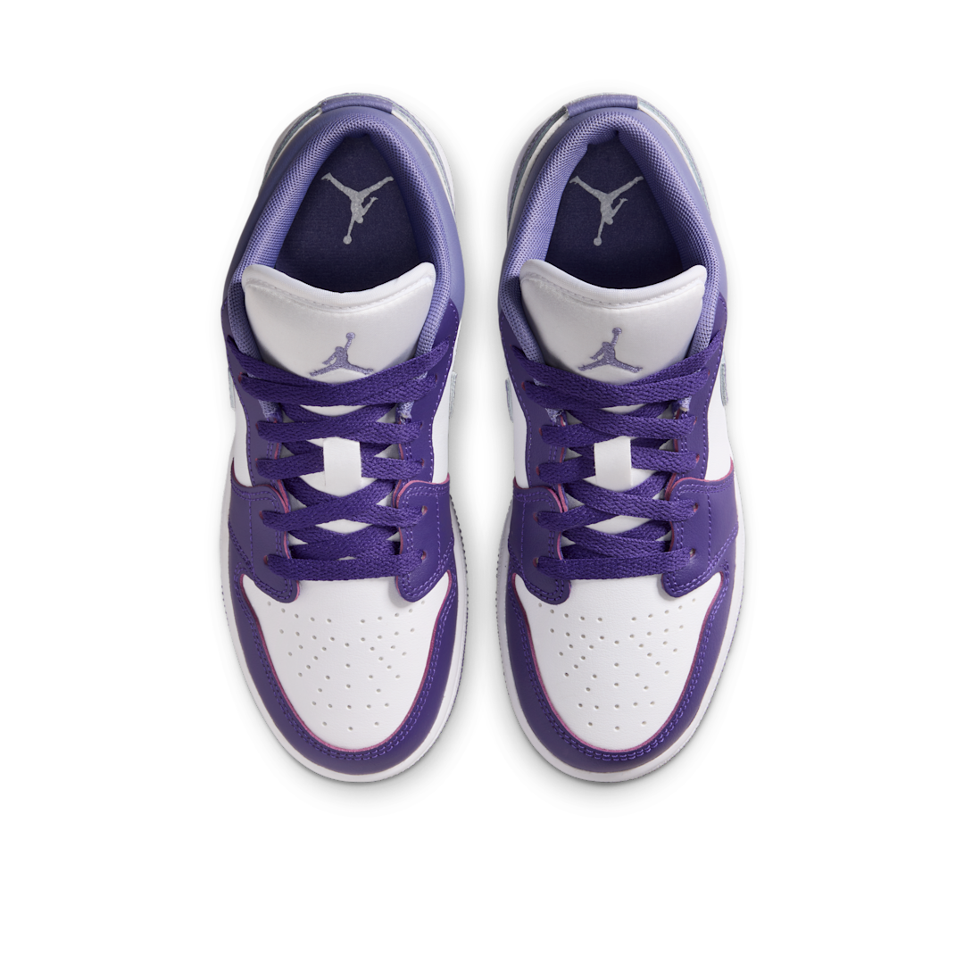 Overkicks - Air Jordan 1 Low Court Purple White Dusty Amethyst (GS) (553560-551) - imagen 3