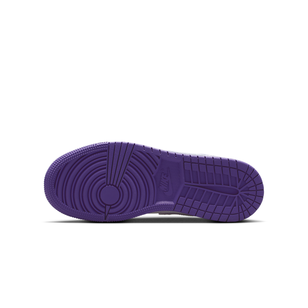Overkicks - Air Jordan 1 Low Court Purple White Dusty Amethyst (GS) (553560-551) - imagen 4