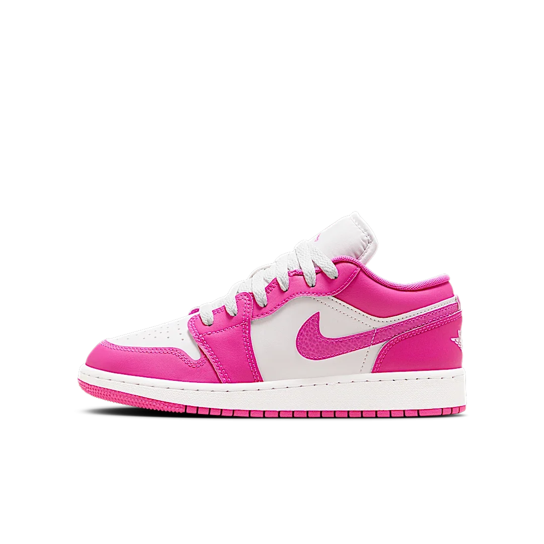 Overkicks - Air Jordan 1 Low Fire Pink (GS) (FV8486-600) - vista lateral