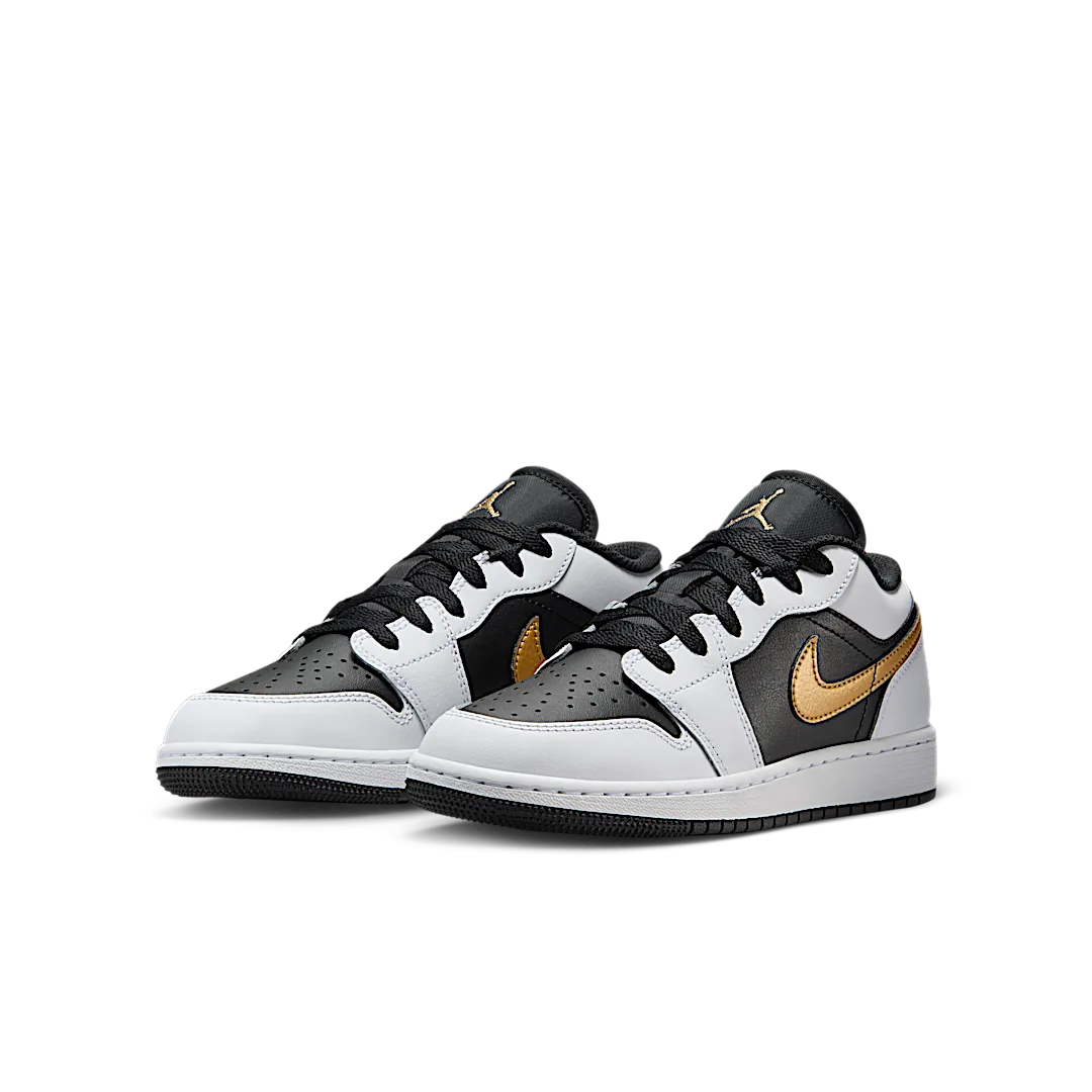 Overkicks - Air Jordan 1 Low Gold Swoosh (GS) (553560-172) - imagen 2