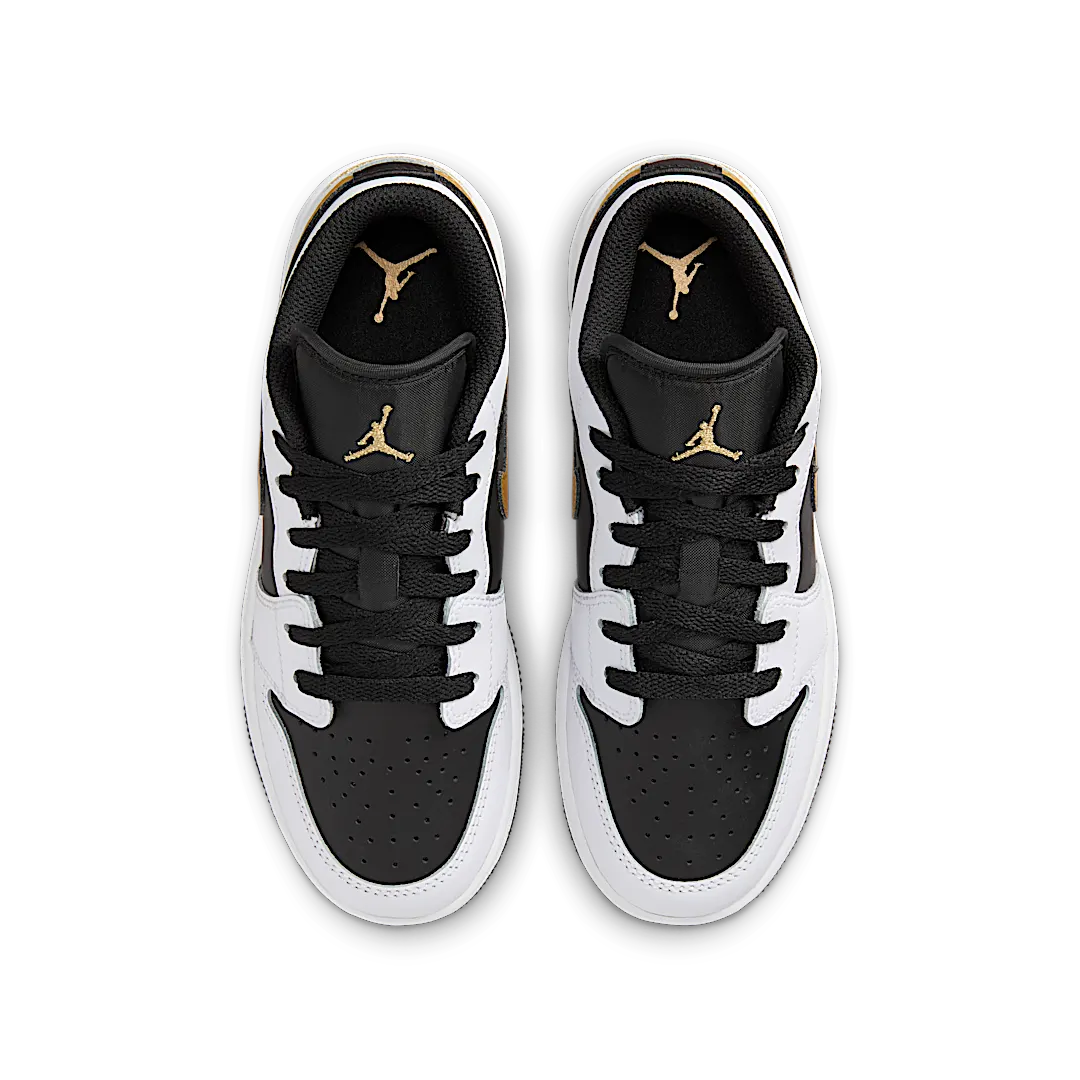 Overkicks - Air Jordan 1 Low Gold Swoosh (GS) (553560-172) - imagen 3