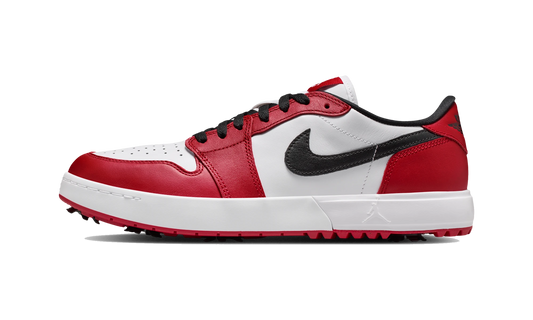 Overkicks - Air Jordan 1 Low Golf Spiked Varsity Red White Black (IQ3417-600) - vista lateral