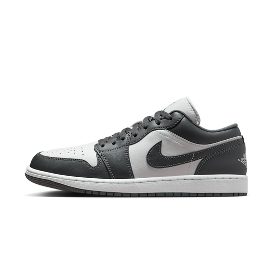 Overkicks - Air Jordan 1 Low Grey White (553558-044) - vista lateral