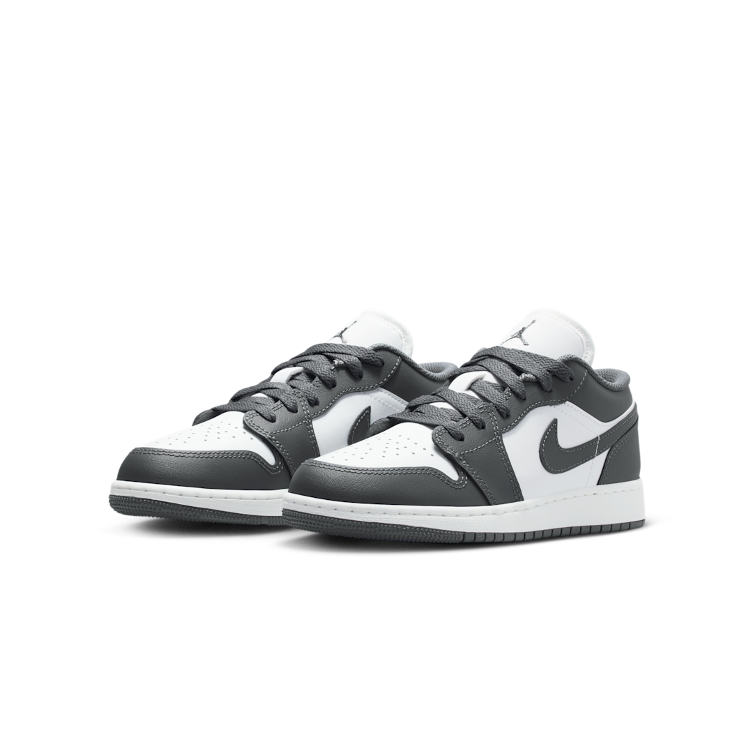 Overkicks - Air Jordan 1 Low Grey White (GS) (553560-044) - imagen 2