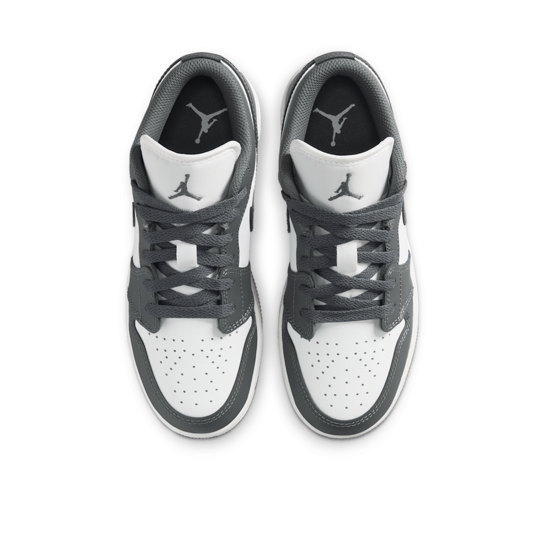 Overkicks - Air Jordan 1 Low Grey White (GS) (553560-044) - imagen 3