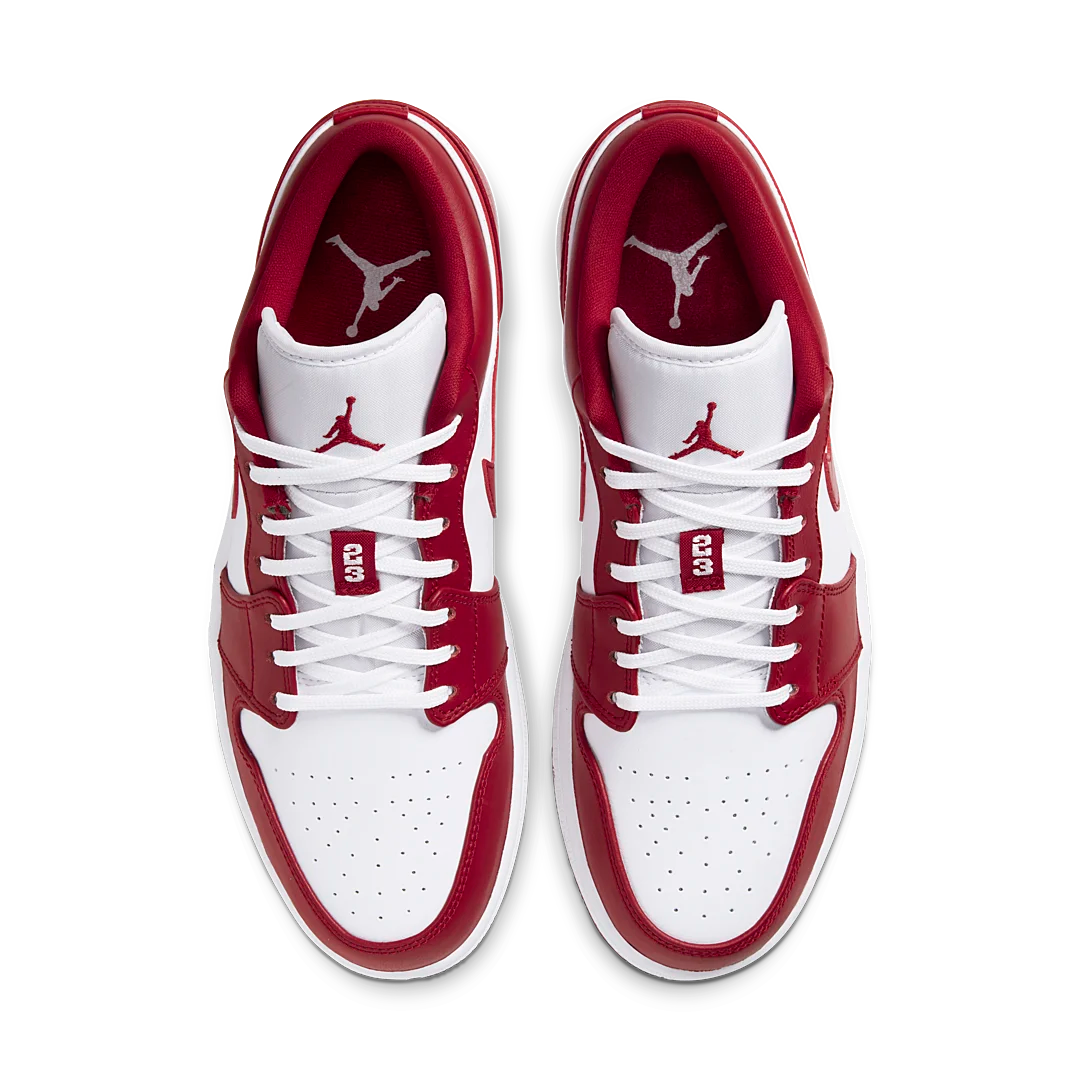 Overkicks - Air Jordan 1 Low Gym Red White (553558-611) - par completo