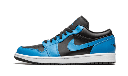 Overkicks - Air Jordan 1 Low Laser Blue Black (553558-410) - vista lateral