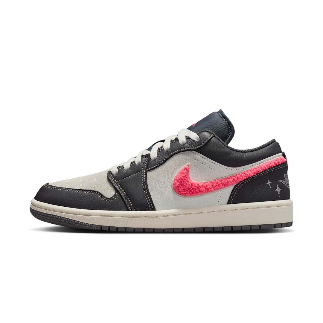 Overkicks - Air Jordan 1 Low Light Graphite Hot Punch (IM6565-014) - vista lateral