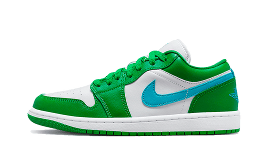 Overkicks - Air Jordan 1 Low Lucky Green Aquatone (DC0774-304) - vista lateral