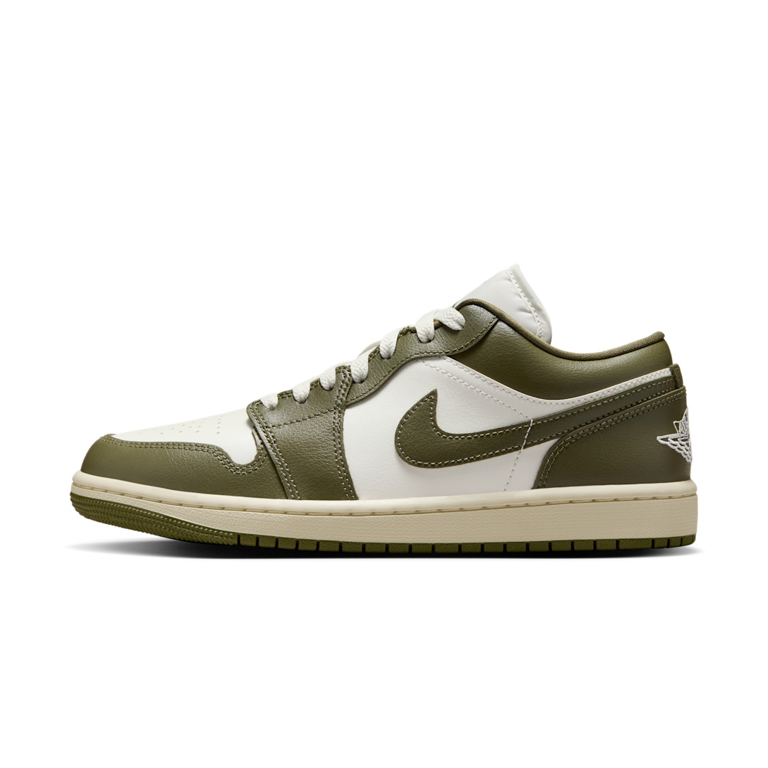 Overkicks - Air Jordan 1 Low Medium Olive (DC0774-122) - vista lateral