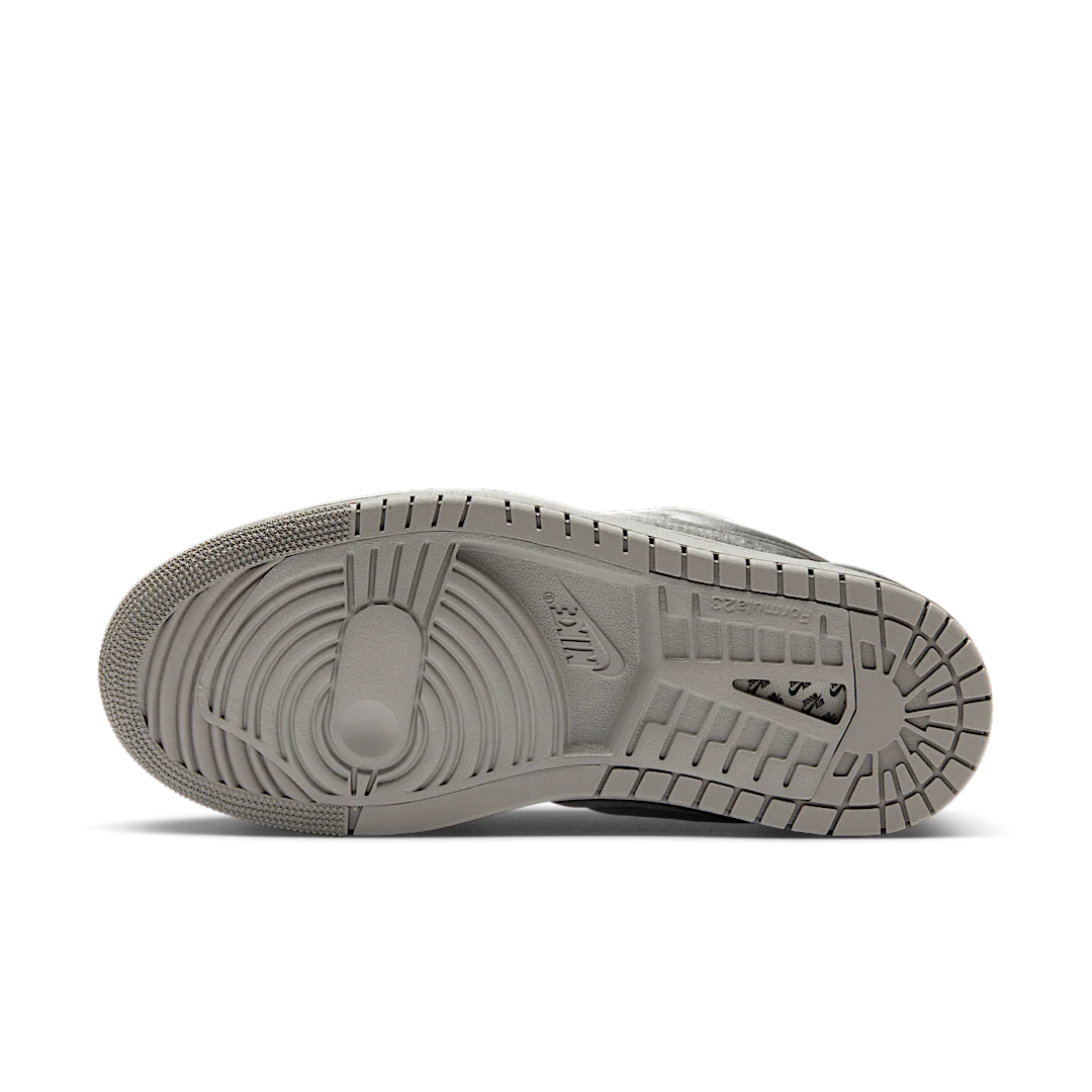 Overkicks - Air Jordan 1 Low Method of Make Satin Medium Grey (HF3969-002) - detalle suela