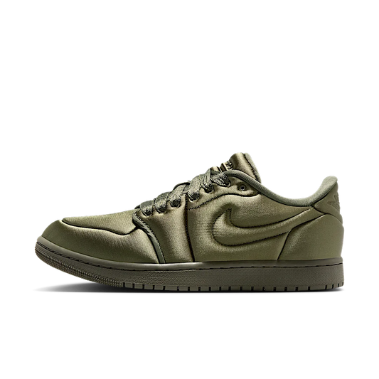 Overkicks - Air Jordan 1 Low Method of Make Satin Medium Olive (HF3969-201) - vista lateral