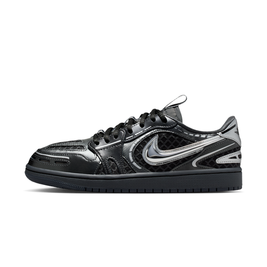 Overkicks - Air Jordan 1 Low Method of Make V3 Black Metallic Silver (HQ2186-001) - vista lateral